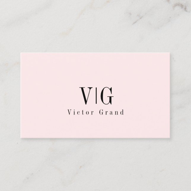 Tarjeta De Visita Moderno y elegante Monograma profesional simple (Anverso)
