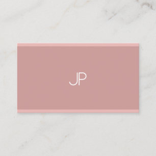 Tarjeta De Visita Moderno y elegante Monograma Profesional Simple Pl