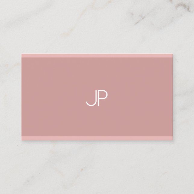 Tarjeta De Visita Moderno y elegante Monograma Profesional Simple Pl (Anverso)