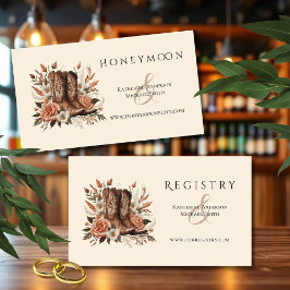 Tarjeta De Visita Moderno y elegante País Occidental - Flores