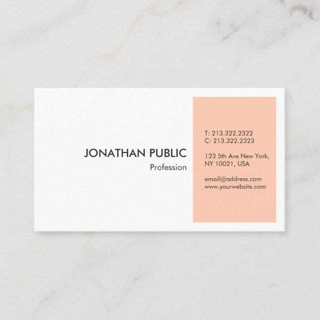 Tarjeta De Visita Moderno y elegante personalizado profesional simpl (Anverso)