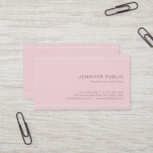 Tarjeta De Visita Moderno y elegante Plain Premium Pearl Finish Luxu