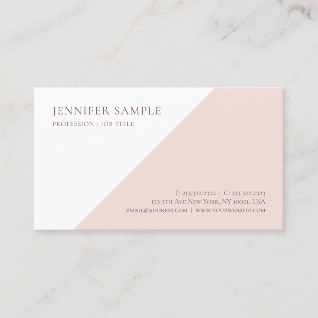 Tarjeta De Visita Moderno y elegante plantilla de diseño simple prof (Anverso)