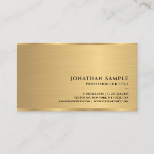 Tarjeta De Visita Moderno y elegante plantilla de oro profesional