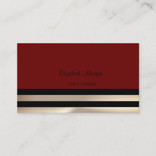 Tarjeta De Visita Moderno y elegante profesional, a rayas (Anverso)