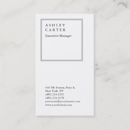 Tarjeta De Visita Moderno y elegante profesional blanco