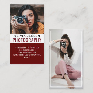 Tarjeta De Visita Moderno y elegante profesional de fotografía minim