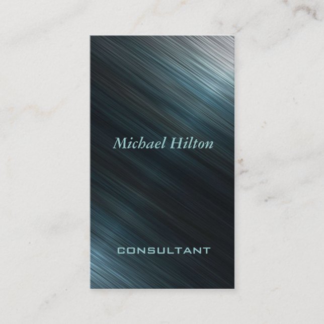 Tarjeta De Visita Moderno y elegante profesional lujoso metalizado (Anverso)