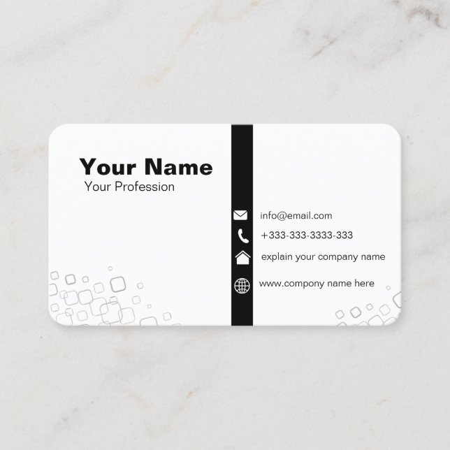 Tarjeta De Visita Moderno y elegante profesional Minimalista (Anverso)