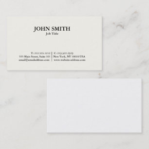 Tarjeta De Visita Moderno y elegante profesional Minimalista