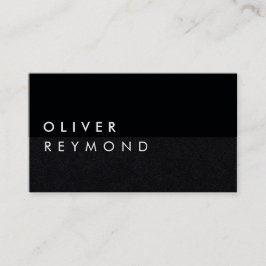 Tarjeta De Visita Moderno y elegante profesional negro sobre negro