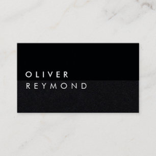 Tarjeta De Visita Moderno y elegante profesional negro sobre negro