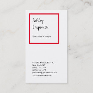 Tarjeta De Visita Moderno y elegante profesional rojo impresionante