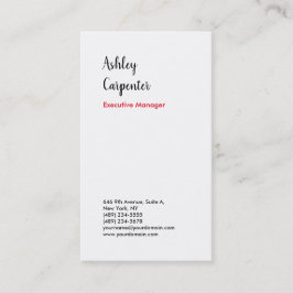 Tarjeta De Visita Moderno y elegante profesional rojo impresionante