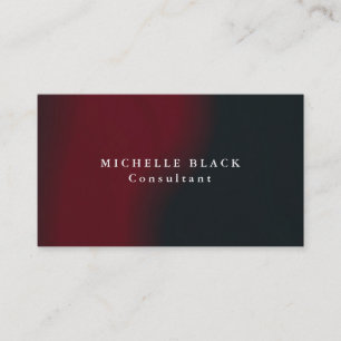 Tarjeta De Visita Moderno y elegante profesional rojo negro