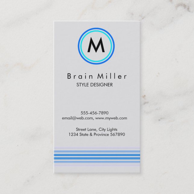 Tarjeta De Visita Moderno y elegante profesional simple (Anverso)