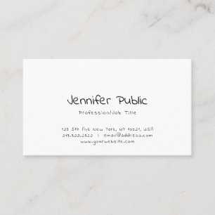 Tarjeta De Visita Moderno y elegante profesional simple manuscrito