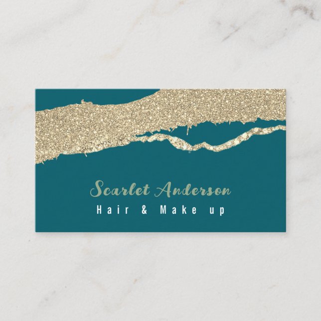 Tarjeta De Visita Moderno y elegante purpurinoso (Anverso)