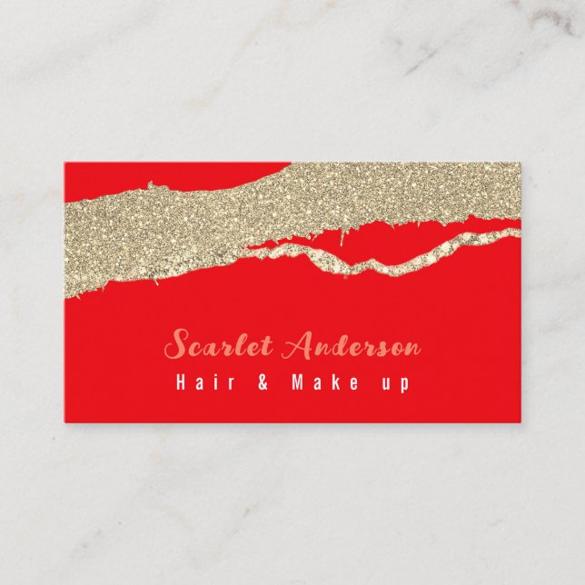 Tarjeta De Visita Moderno y elegante purpurinoso (Anverso)