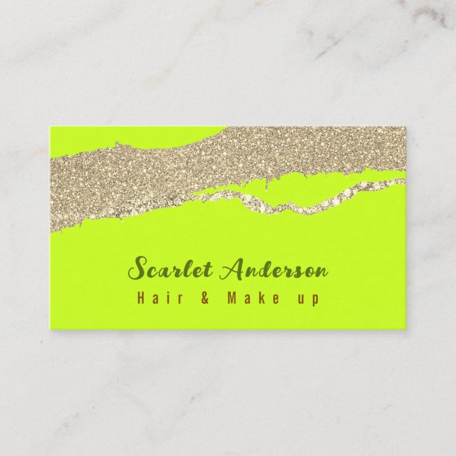 Tarjeta De Visita Moderno y elegante purpurinoso (Anverso)