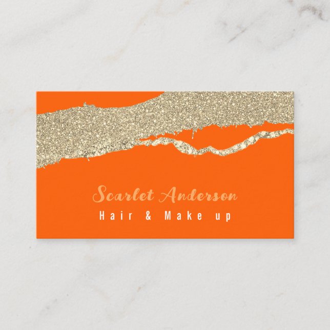 Tarjeta De Visita Moderno y elegante purpurinoso (Anverso)