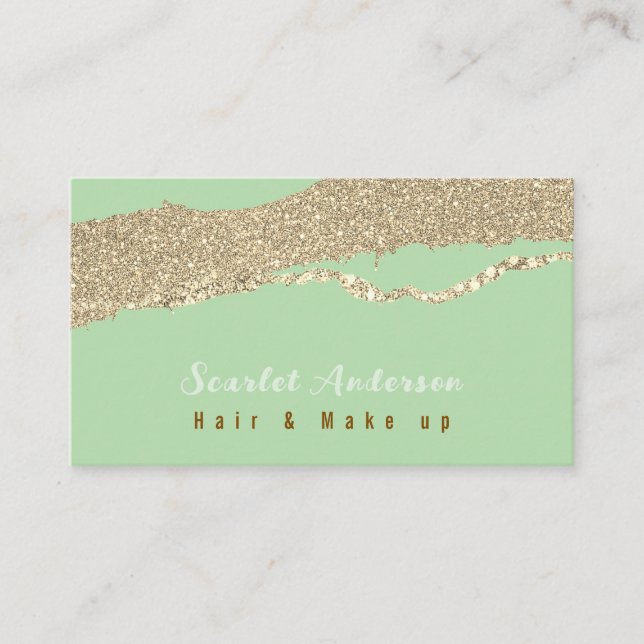 Tarjeta De Visita Moderno y elegante purpurinoso (Anverso)