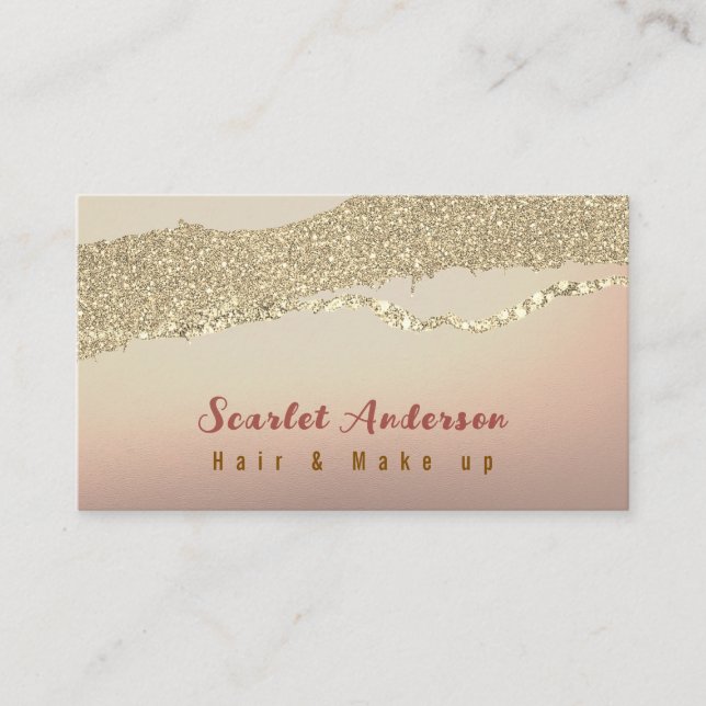 Tarjeta De Visita Moderno y elegante purpurinoso (Anverso)