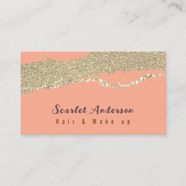 Tarjeta De Visita Moderno y elegante purpurinoso (Anverso)