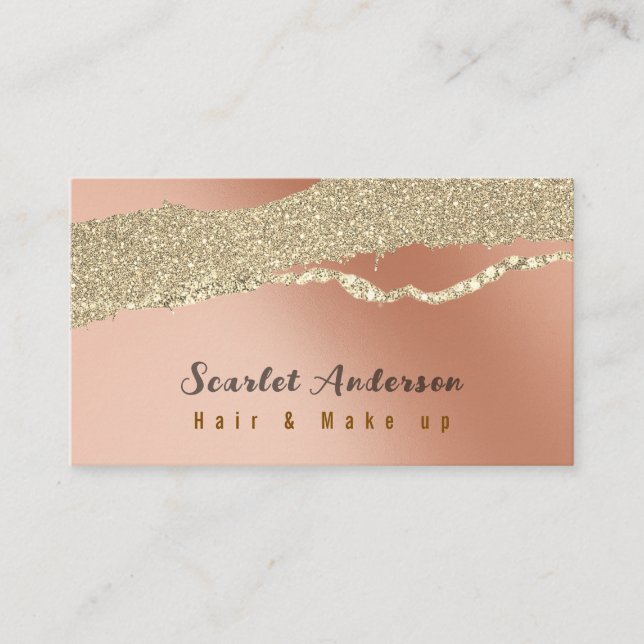 Tarjeta De Visita Moderno y elegante purpurinoso (Anverso)