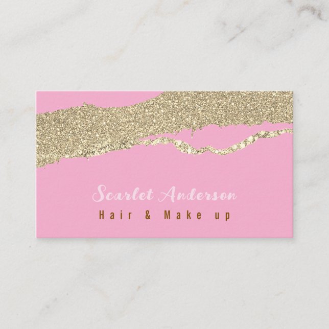 Tarjeta De Visita Moderno y elegante purpurinoso (Anverso)