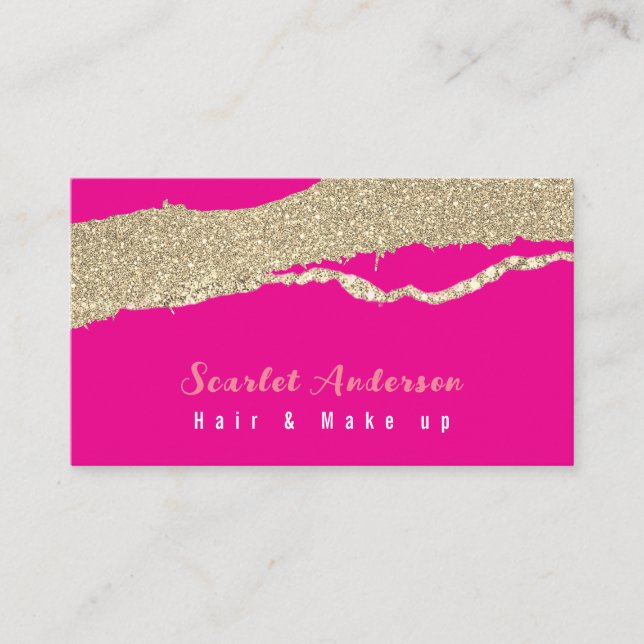 Tarjeta De Visita Moderno y elegante purpurinoso (Anverso)