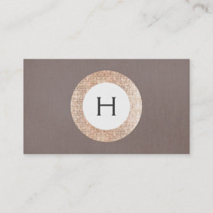 Tarjeta De Visita Moderno y elegante Rosa FAUX Gold Sequin Monograma