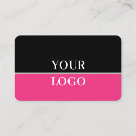 Tarjeta De Visita Moderno y elegante rosa negro