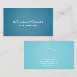 Tarjeta De Visita Moderno y elegante Terapia de Belleza Turquesa Ver