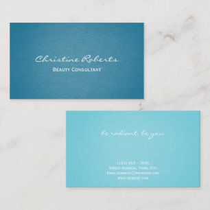 Tarjeta De Visita Moderno y elegante Terapia de Belleza Turquesa Ver