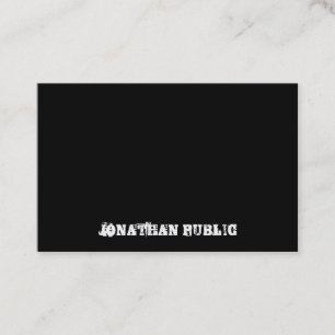 Tarjeta De Visita Moderno y elegante texto alterado negro blanco sim