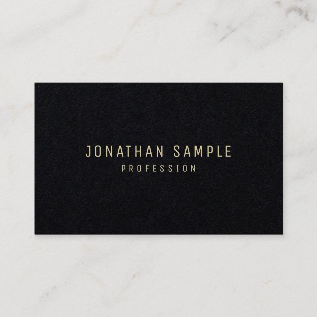 Tarjeta De Visita Moderno y elegante texto de oro simple plantilla l (Anverso)