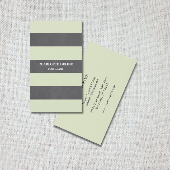 Tarjeta De Visita Moderno y elegante Textura Gris Green Consultor (Subido por el creador)