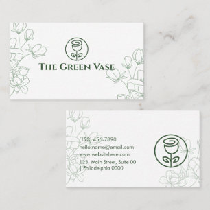 Tarjeta De Visita Moderno y estético Estilo Natural Fresco Limpio Ve