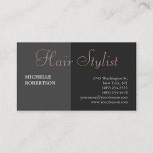 Tarjeta De Visita Moderno y exclusivo estilo de pelo gris rojo