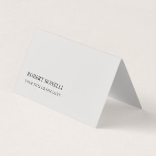 Tarjeta De Visita Moderno y exclusivo estilo Platino Gris Minimalist