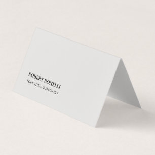 Tarjeta De Visita Moderno y exclusivo estilo Platino Gris Minimalist