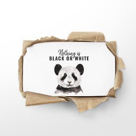 Tarjeta De Visita Moderno Y Gracioso Panda Blanco Y Negro Con Cita