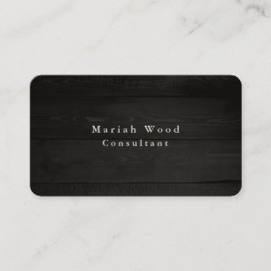 Tarjeta De Visita Moderno y gris de moda Wood Profesional