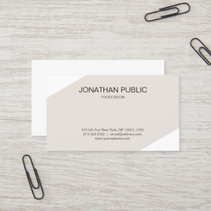 Tarjeta De Visita Moderno y limpio llano Elegante Consultor Creativo