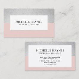 Tarjeta De Visita Moderno y limpio Lujo Minimalista Profesional Rosa