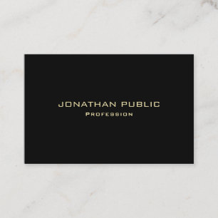 Tarjeta De Visita Moderno y lujoso Profesional Elegante Gold Textos