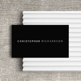 Tarjeta De Visita MODERNO Y MINIMAL Negro/Blanco