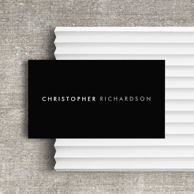 Tarjeta De Visita MODERNO Y MINIMAL Negro/Blanco (Subido por el creador)