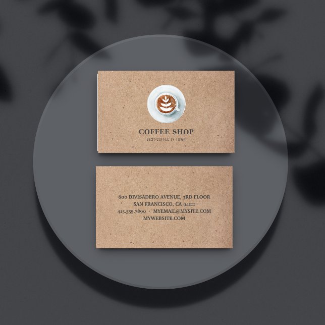 Tarjeta De Visita Moderno y minimalista Café Profesional (Subido por el creador)